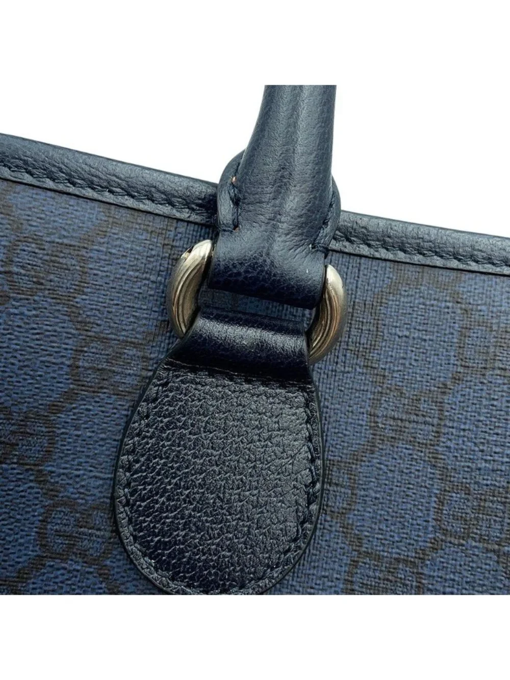 Gucci Tote GG Supreme Medium Leather 2-Way Shoulder Bag
